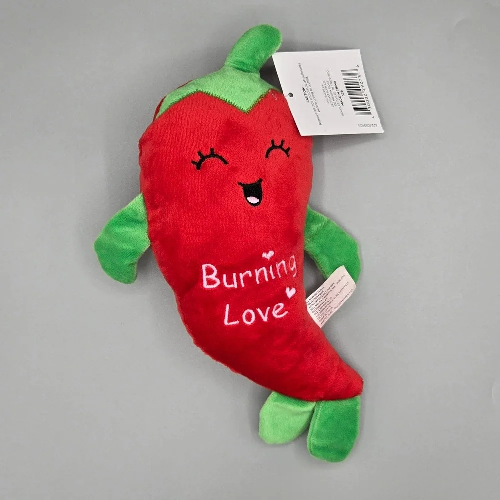 Old East Main Co Burning Love Chili Pepper Valentine Plush Red Green 10 Inch NWT